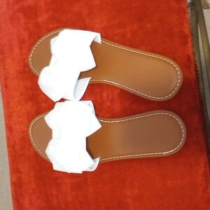 Women's White Bow Sandals